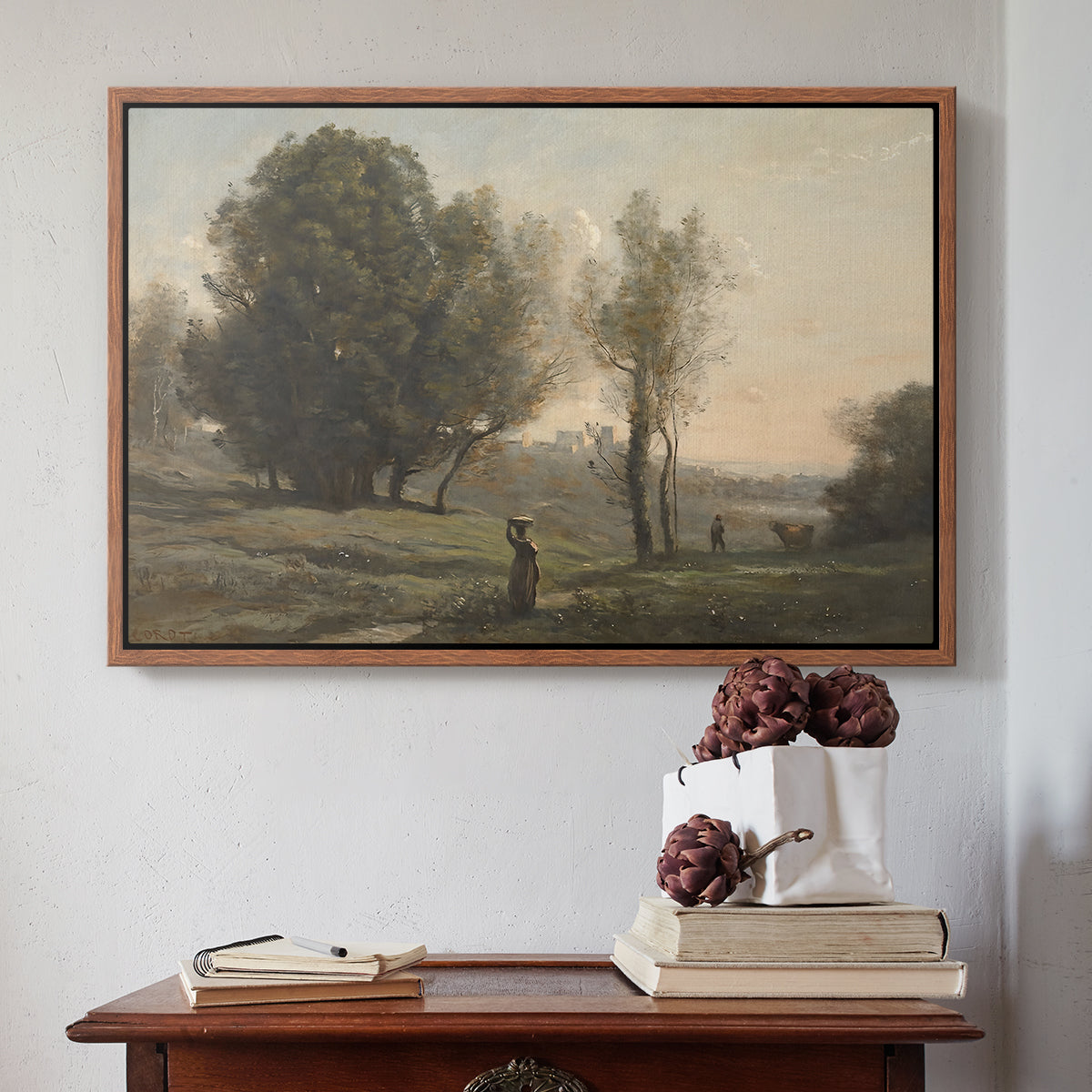 Landscape (Souvenir of les landes), c. 1872 - Floater Framed Canvas Print