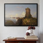 Italian Coast Scene with Ruined Tower, 1838 - Floater Framed Canvas Print