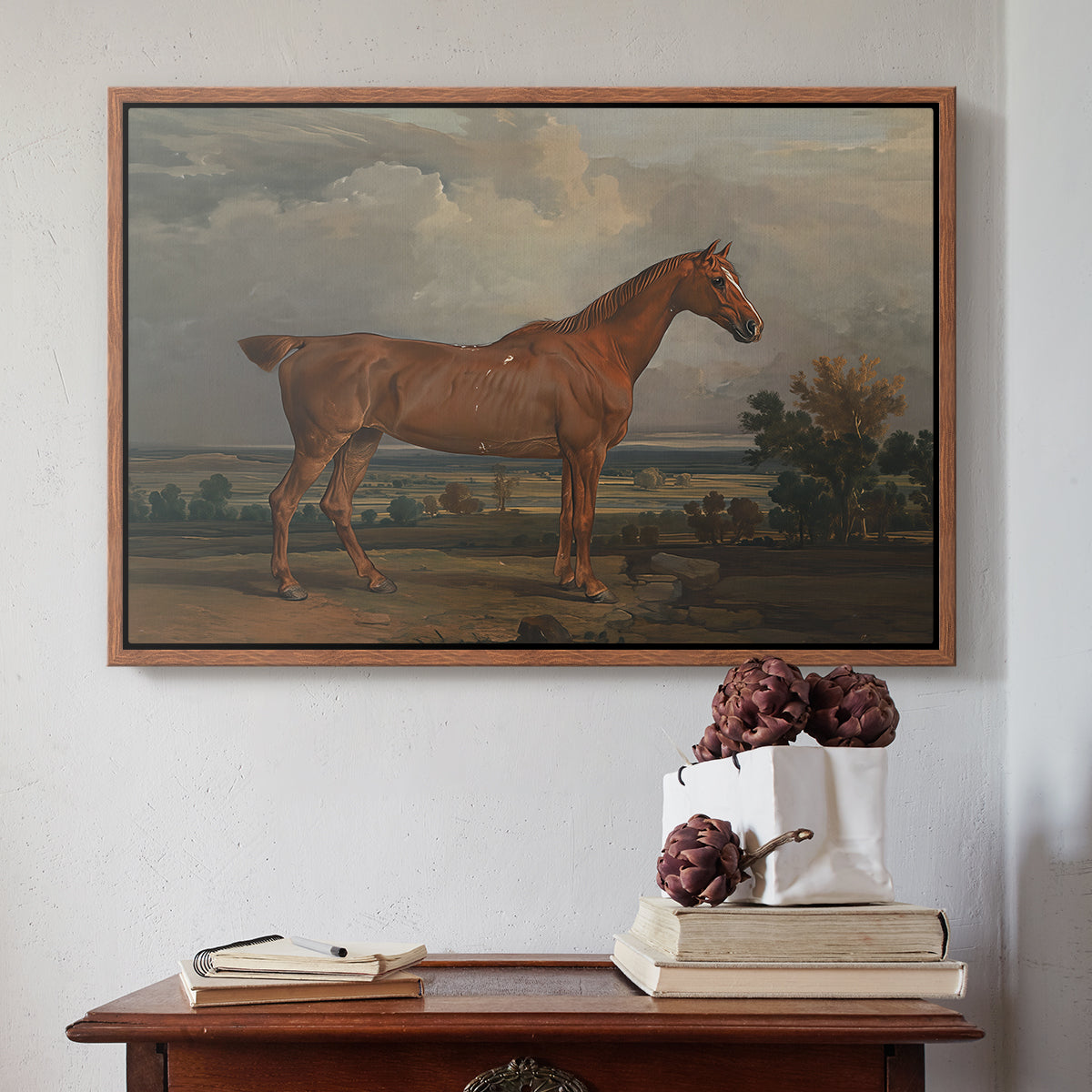 Hunter in a Landscape, 1810 - Floater Framed Canvas Print