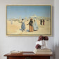 View from the Desert of Cairo with Citadel and Mamluk Tombs in the Background, c. 1889-1890 - Floater Framed Canvas Print