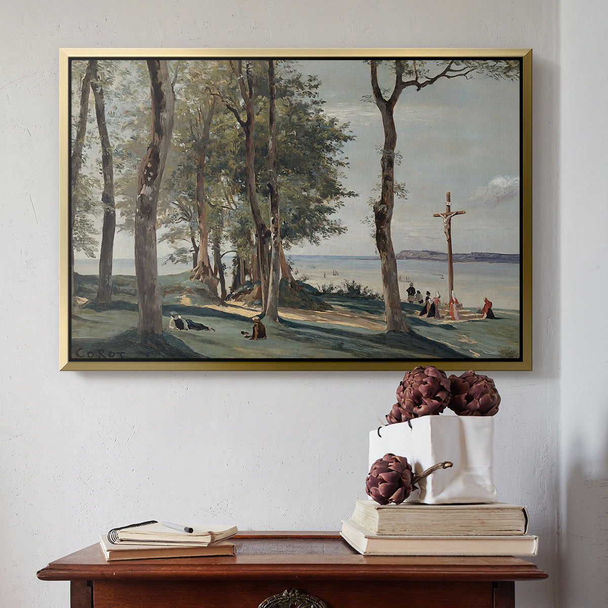 A Calvary on the Cote de Grace, c. 1829 - Floater Framed Canvas Print