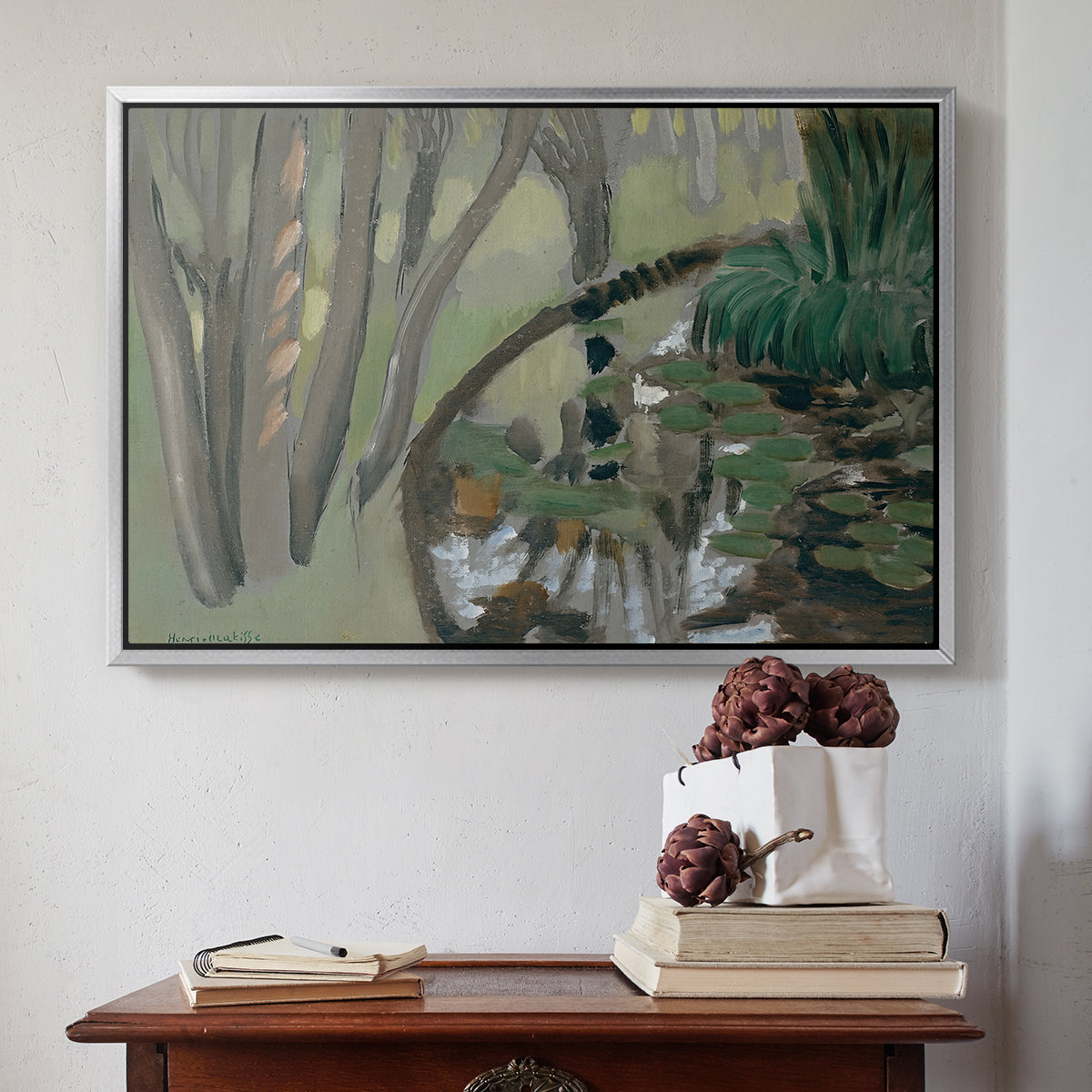 The Stream, Maintenon, 1918 - Floater Framed Canvas Print