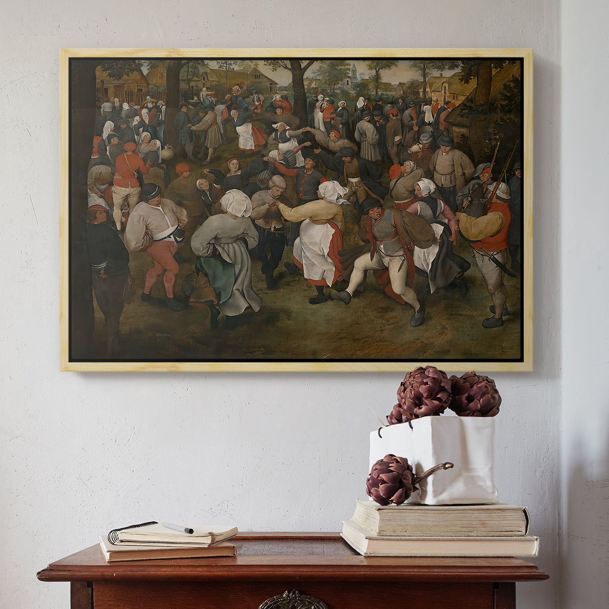 The Wedding Dance, c. 1566 - Floater Framed Canvas Print