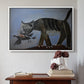 Cat Catching a Bird, 1939 - Floater Framed Canvas Print