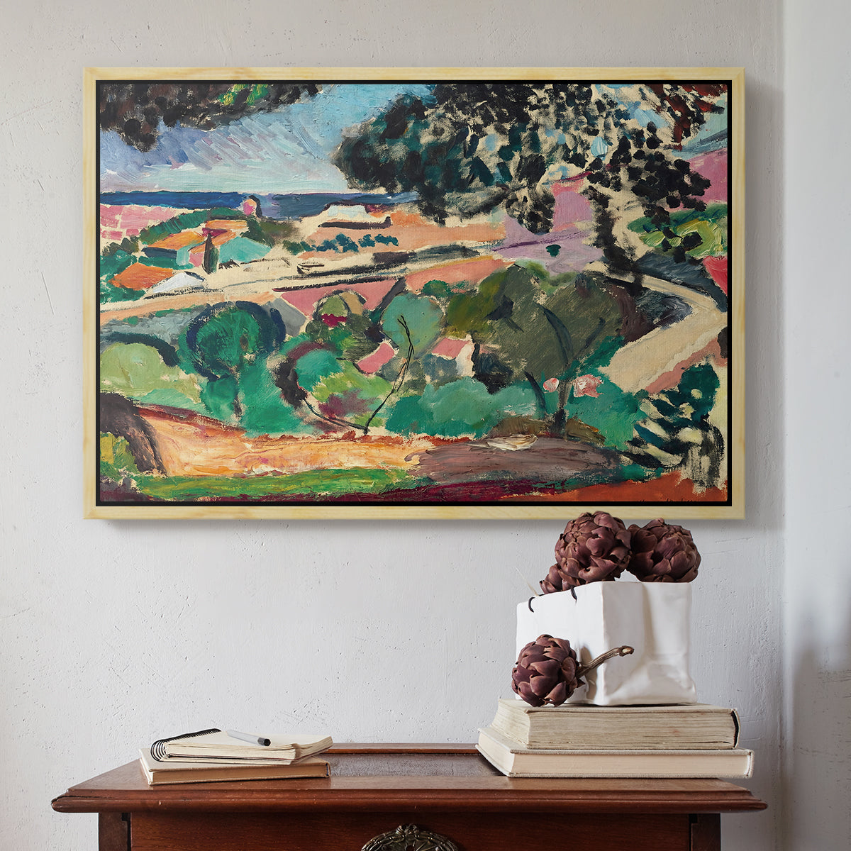 Landscape at Collioure, 1907 - Floater Framed Canvas Print