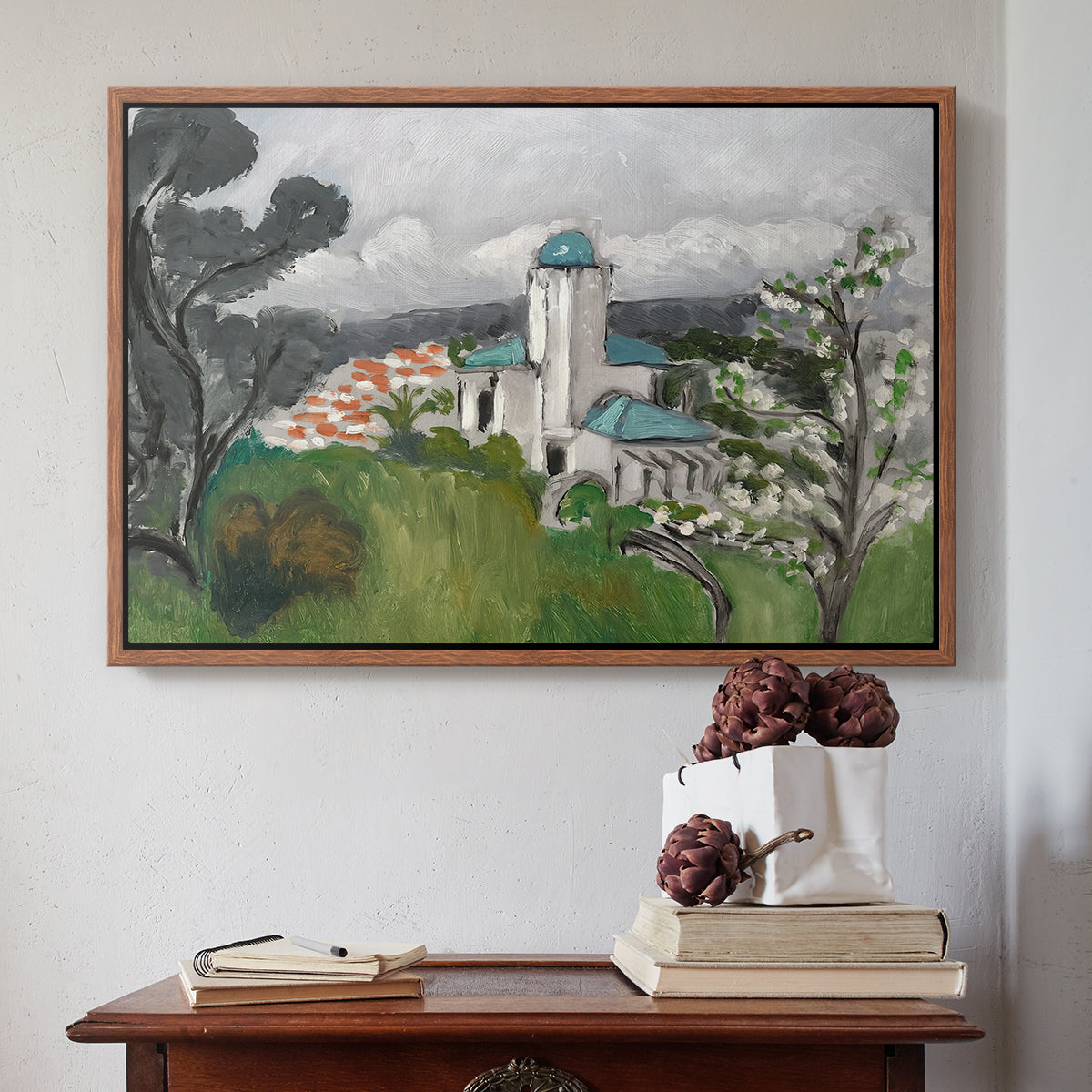 The Blue Villa (La Villa Bleue), c. 1918 - Floater Framed Canvas Print