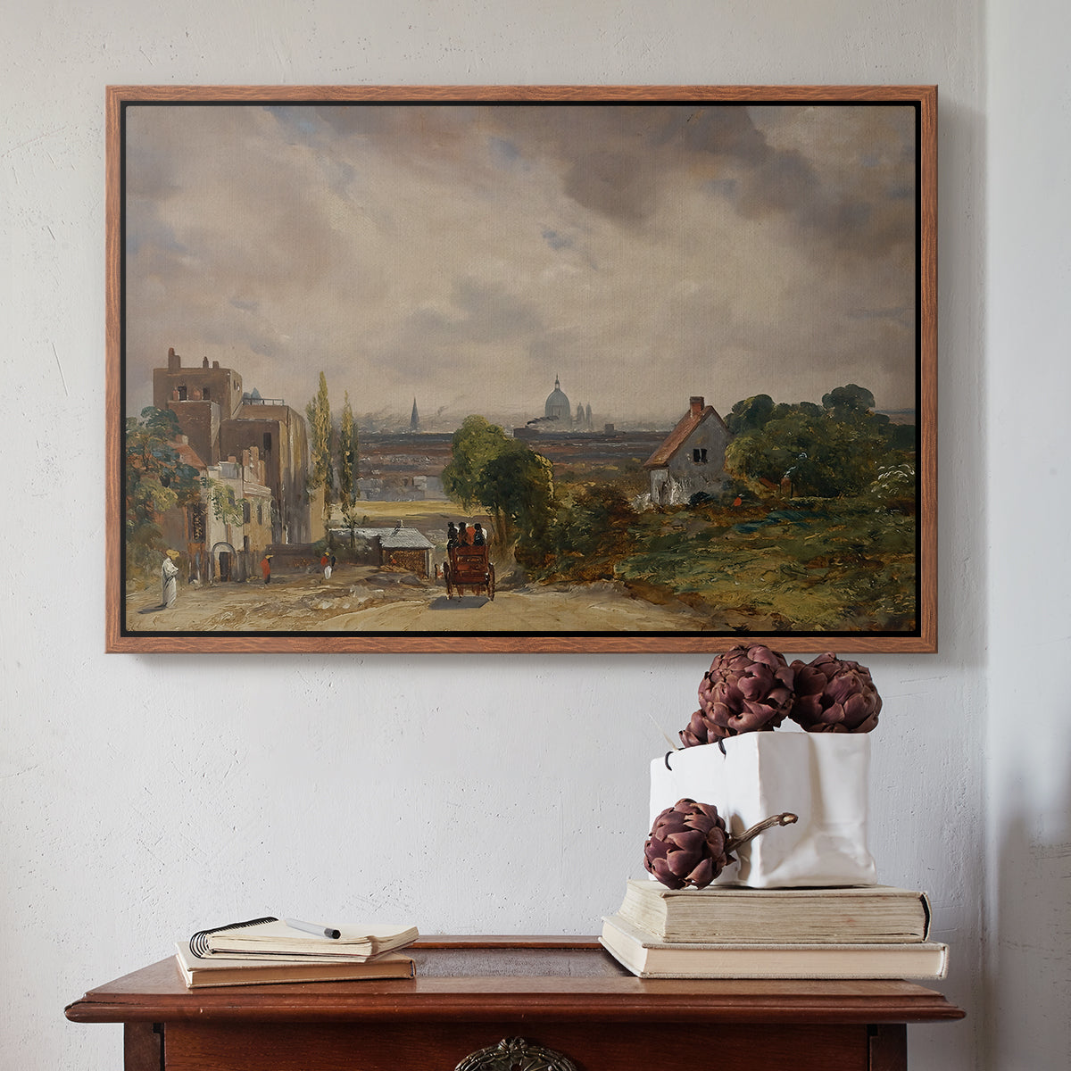 Sir Richard Steele's Cottage, Hampstead, c. 1832 - Floater Framed Canvas Print