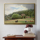 Farm with Grazing Cows (Bondegård med beitende kuer), 1892 - Floater Framed Canvas Print