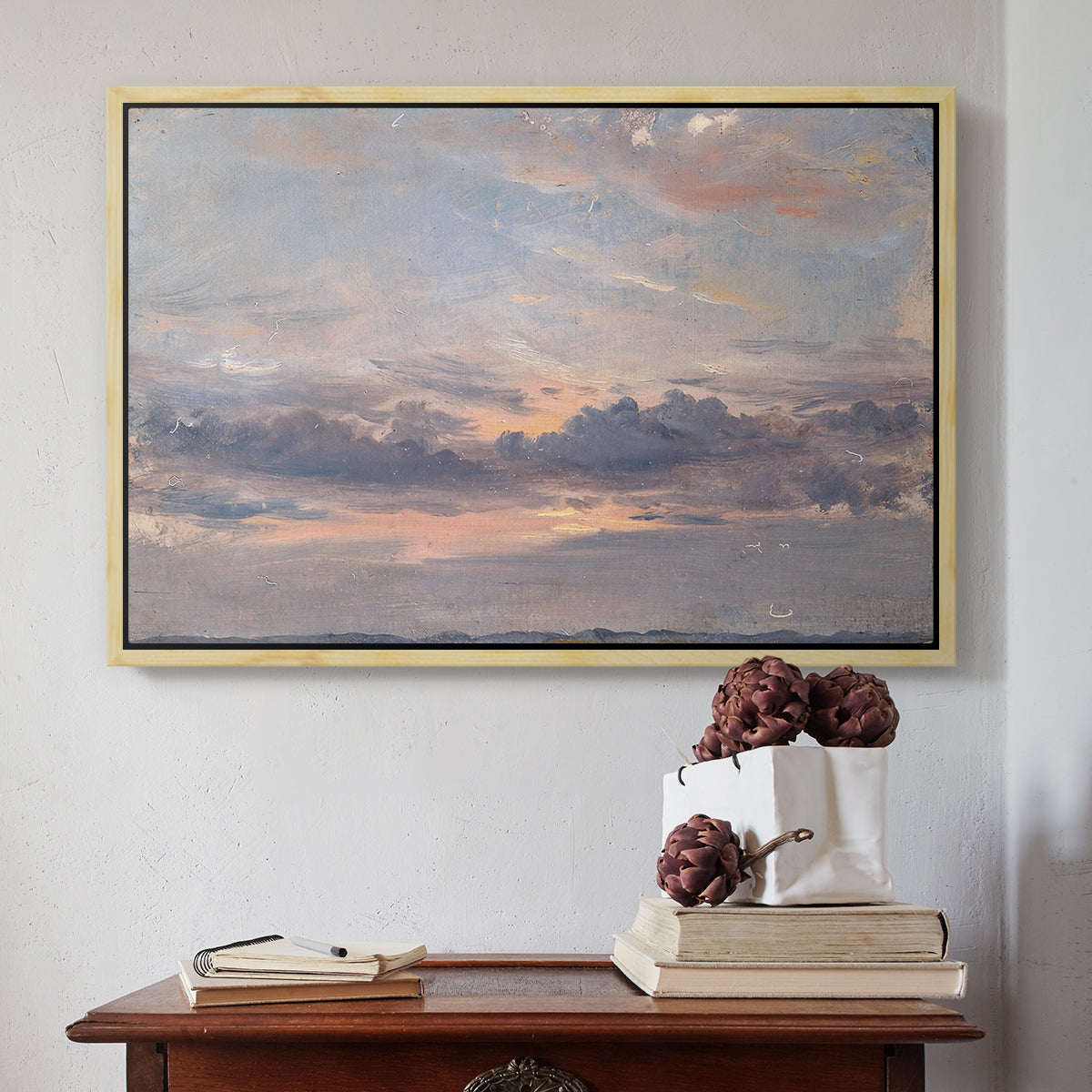 A Cloud Study, Sunset, c. 1821-1822 - Floater Framed Canvas Print