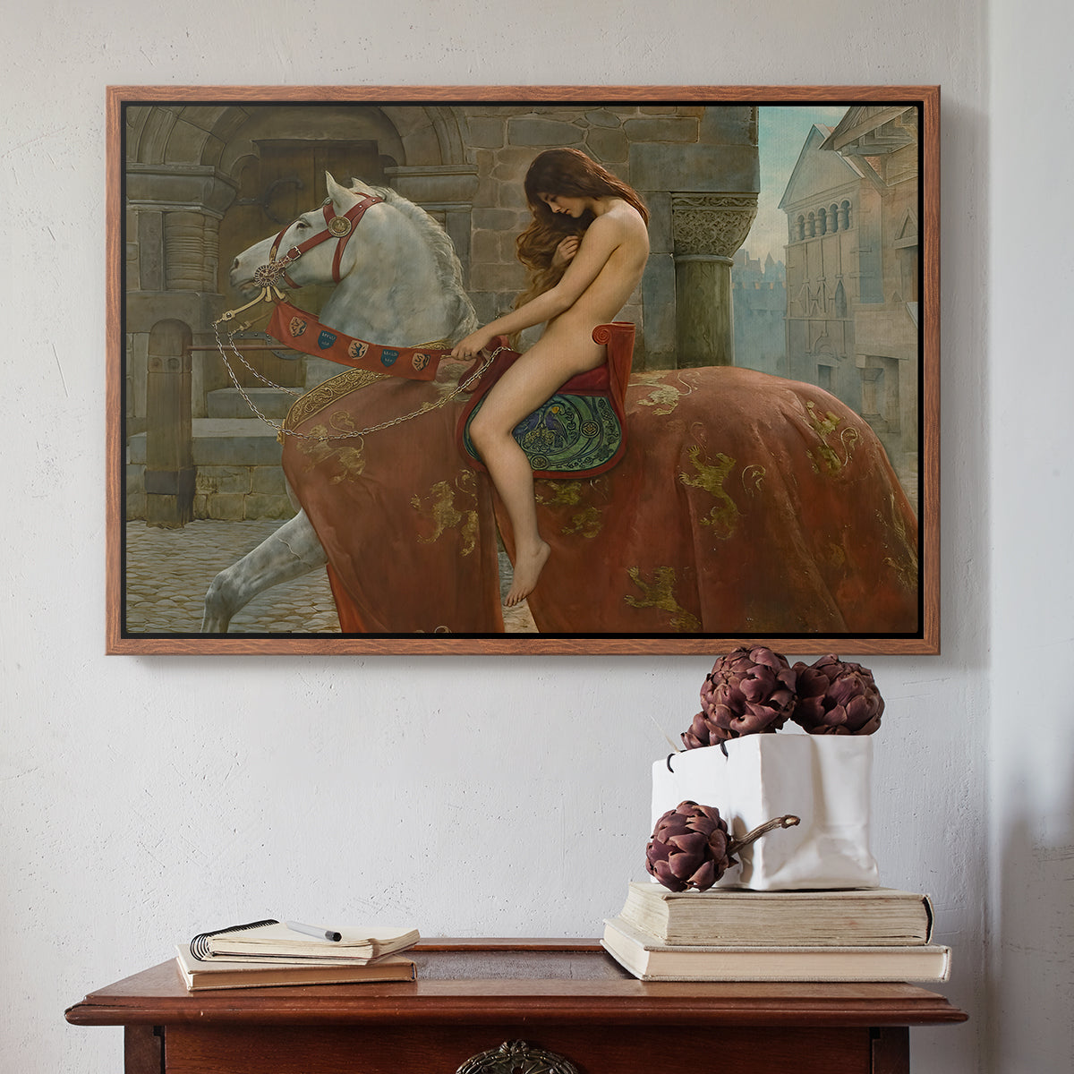 Lady Godiva, 1898 - Floater Framed Canvas Print