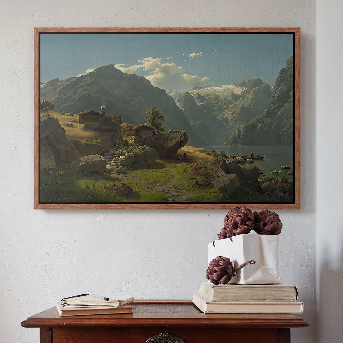 Balestrand, 1848 - Floater Framed Canvas Print