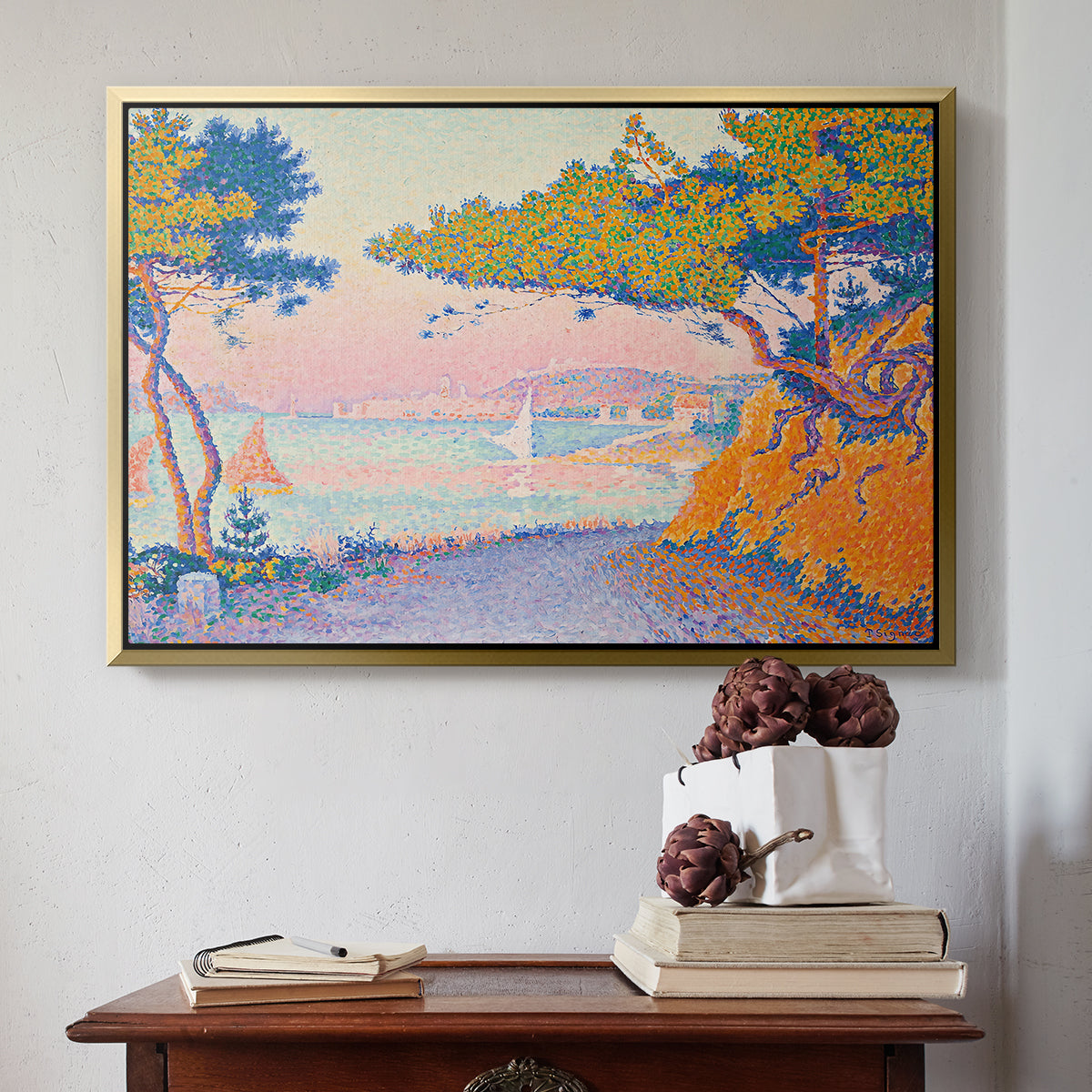 Golfe Juan, 1896 - Floater Framed Canvas Print