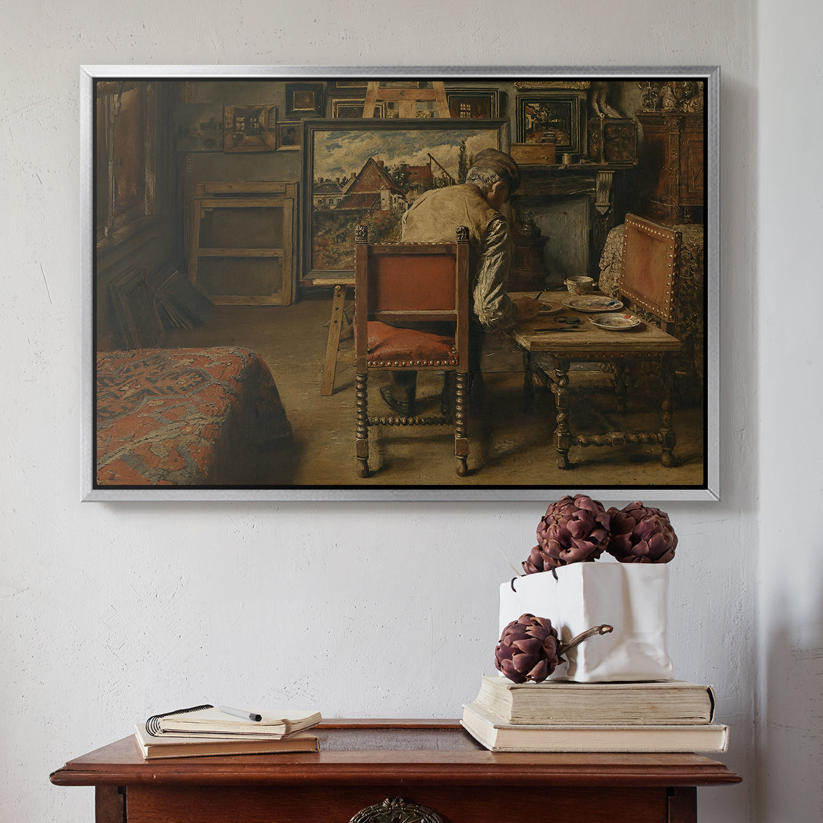 The Retoucher (The Restorer), 1876 - Floater Framed Canvas Print