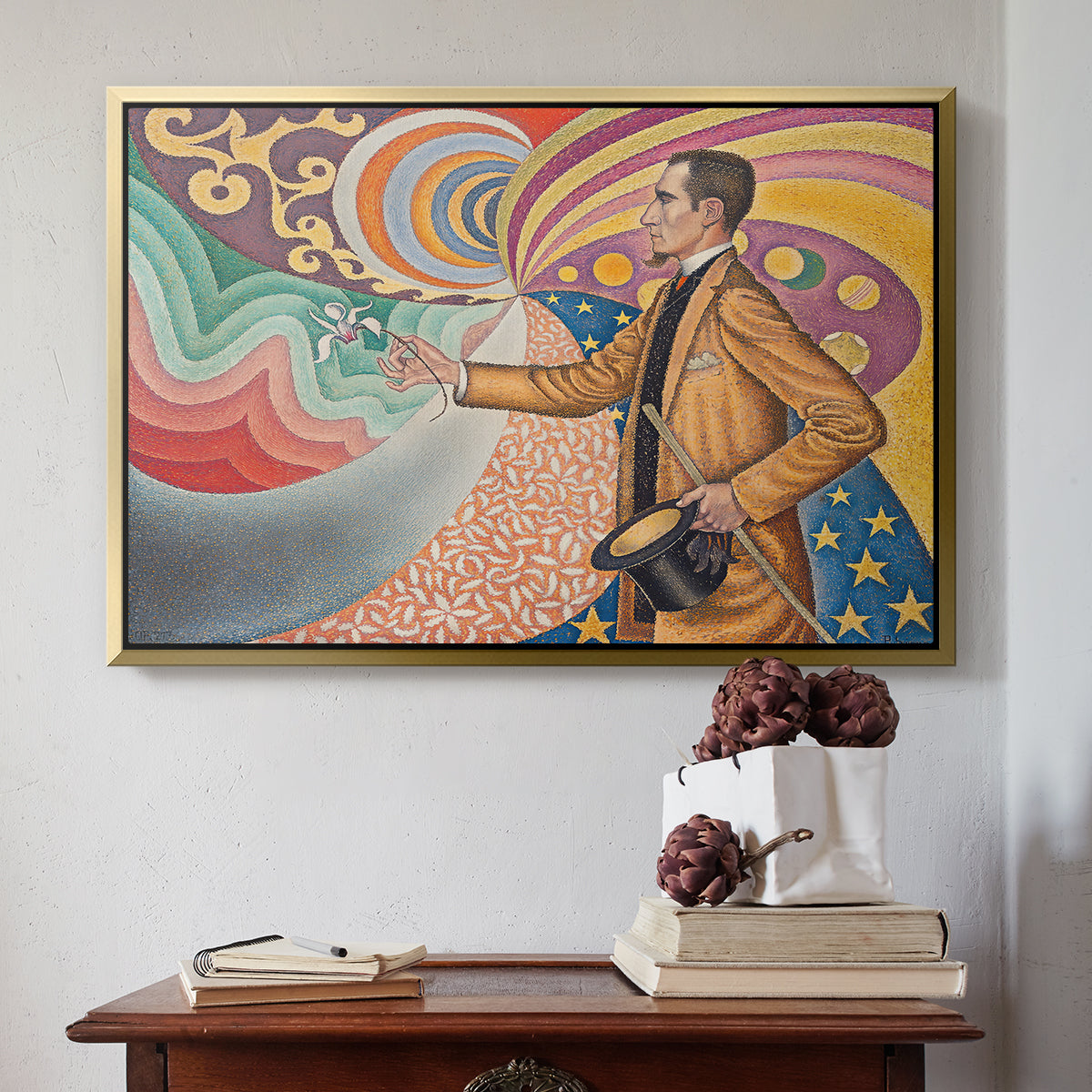 Portrait of Félix Fénéon, 1890 - Floater Framed Canvas Print