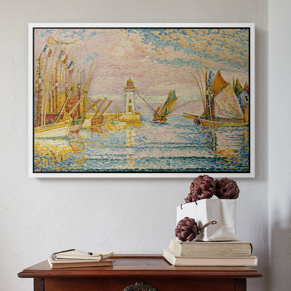 The Lighthouse at Groix, 1925 - Floater Framed Canvas Print