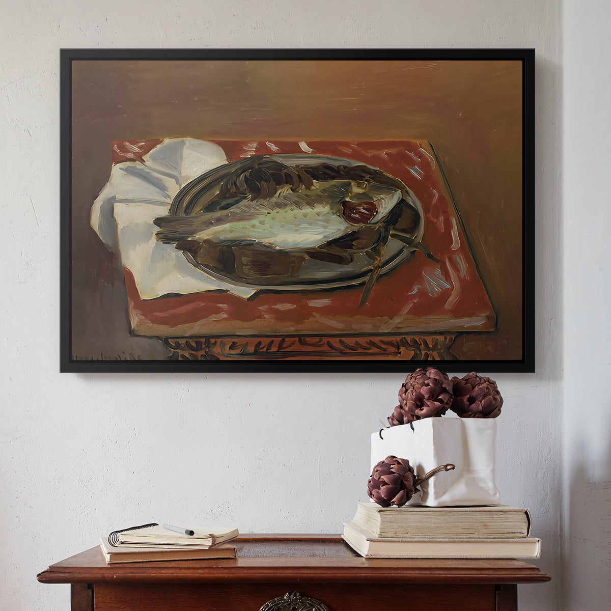 Still Life with Bream (Nature morte à la daurade), 1920 - Floater Framed Canvas Print