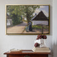 Danish Village Street with Woman and Milkman, 1880 - Floater Framed Canvas Print