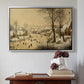 Winter Landscape with Skaters and Bird Trap, 1565 - Floater Framed Canvas Print