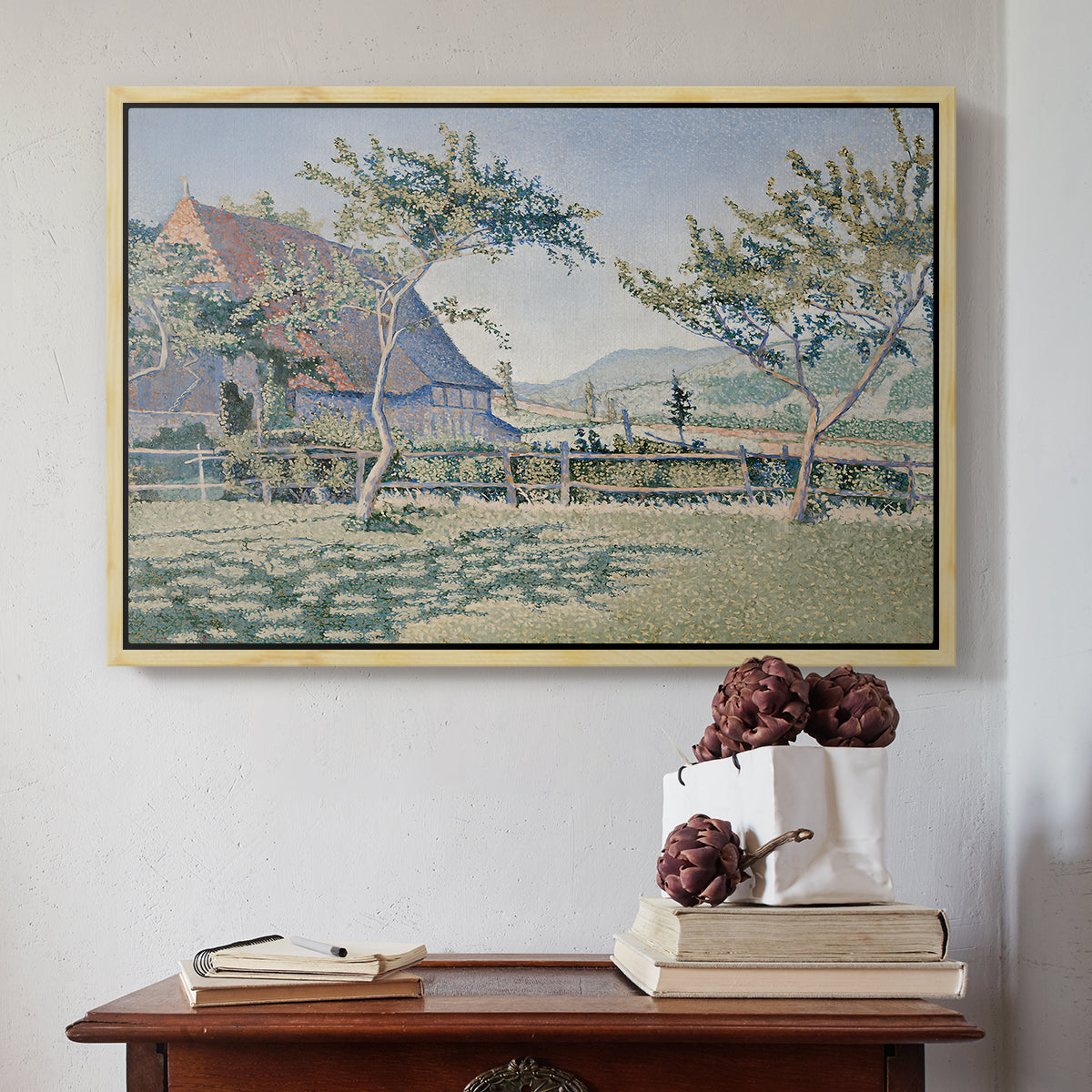 Comblat-le-Château, the Meadow, Opus 161, 1887 - Floater Framed Canvas Print