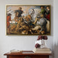 The Wolf and Fox Hunt, c. 1616 - Floater Framed Canvas Print
