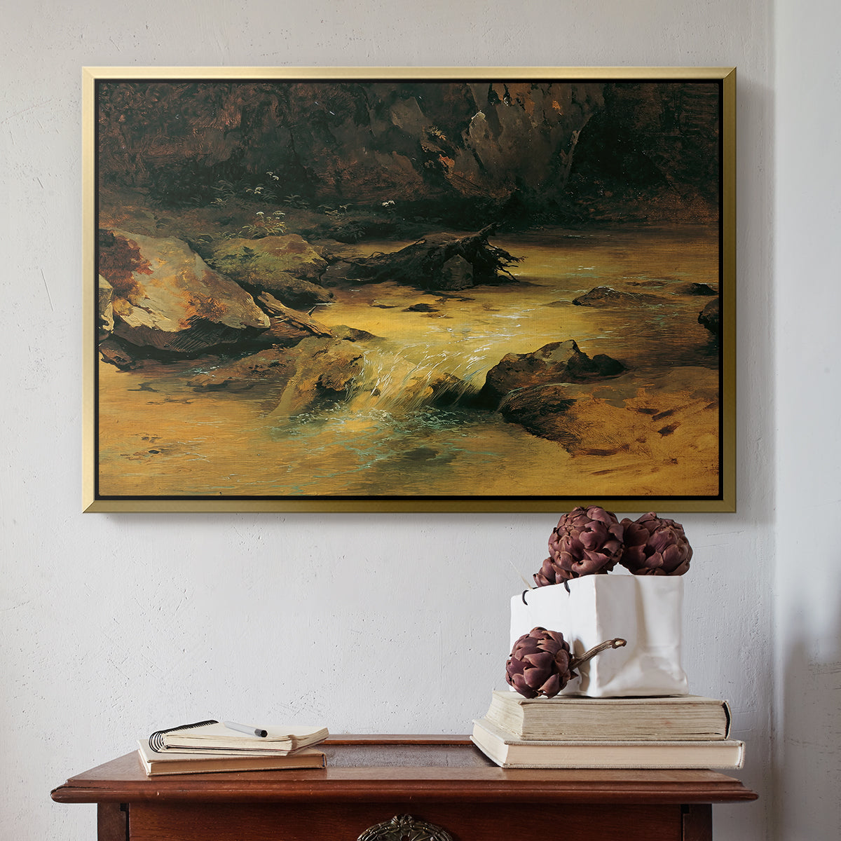 Wildbach (Wild Stream) - Floater Framed Canvas Print