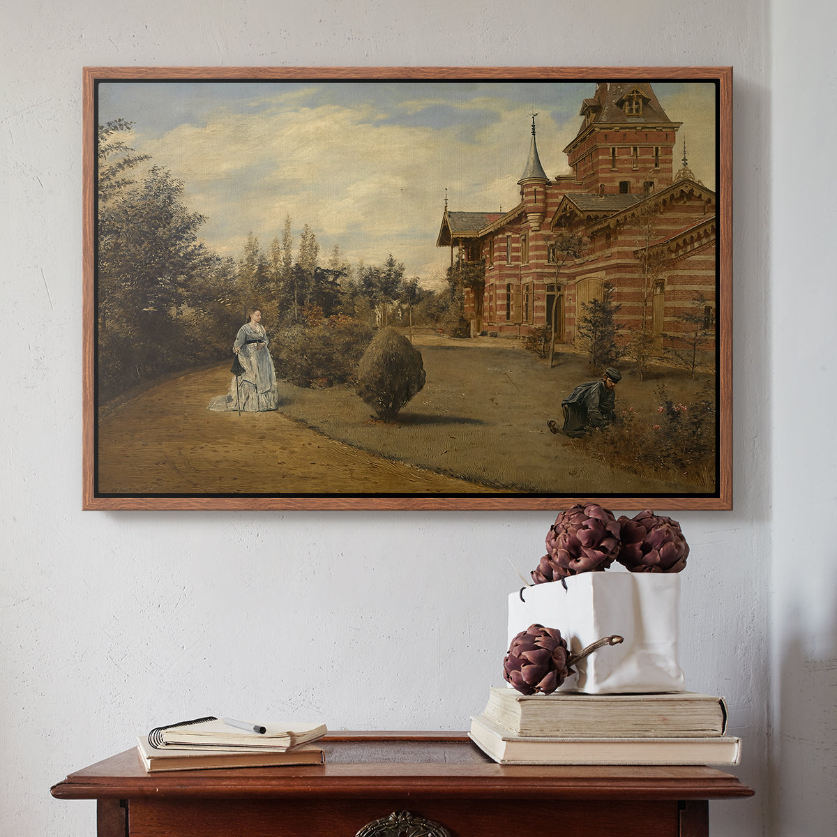 The Country House of Gustave Coûteaux, 1871 - Floater Framed Canvas Print