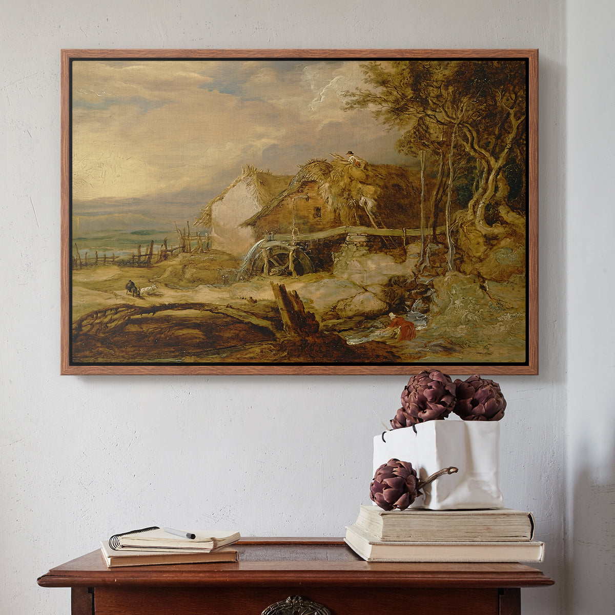 An Overshot Mill, c. 1802-1807 - Floater Framed Canvas Print