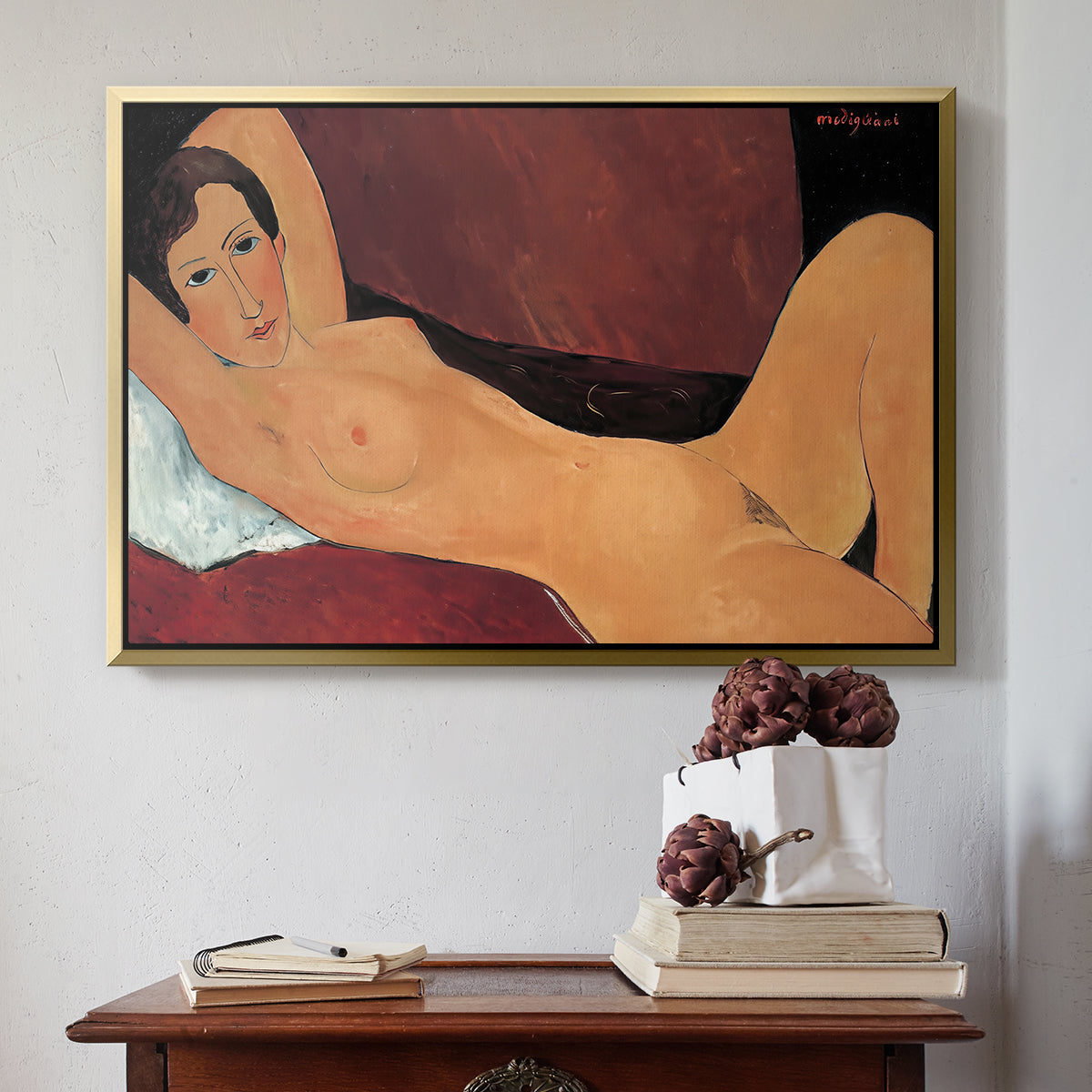 Reclining Nude (Nu couché), 1917 - Floater Framed Canvas Print