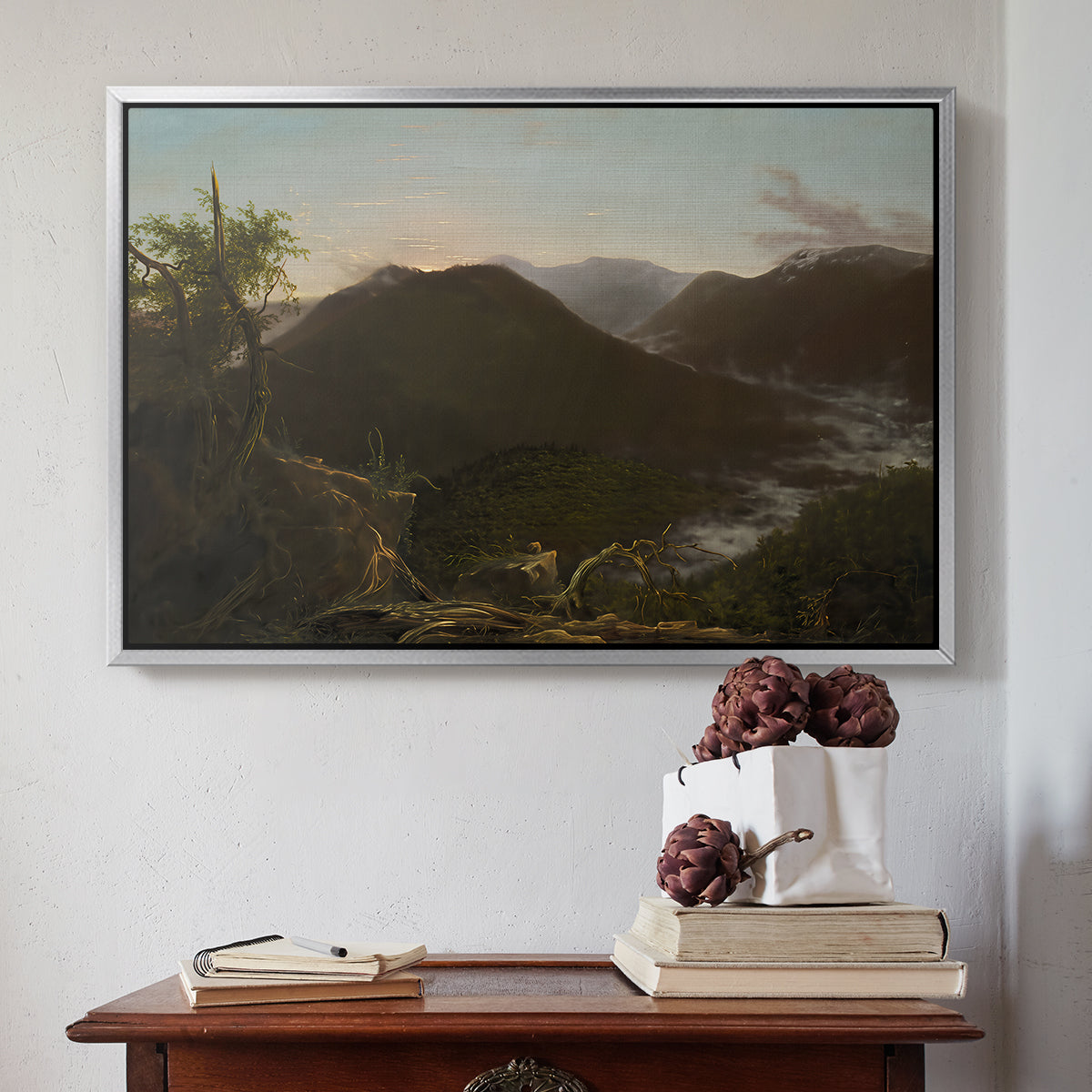 Sunrise in the Catskill Mountains, 1826 - Floater Framed Canvas Print
