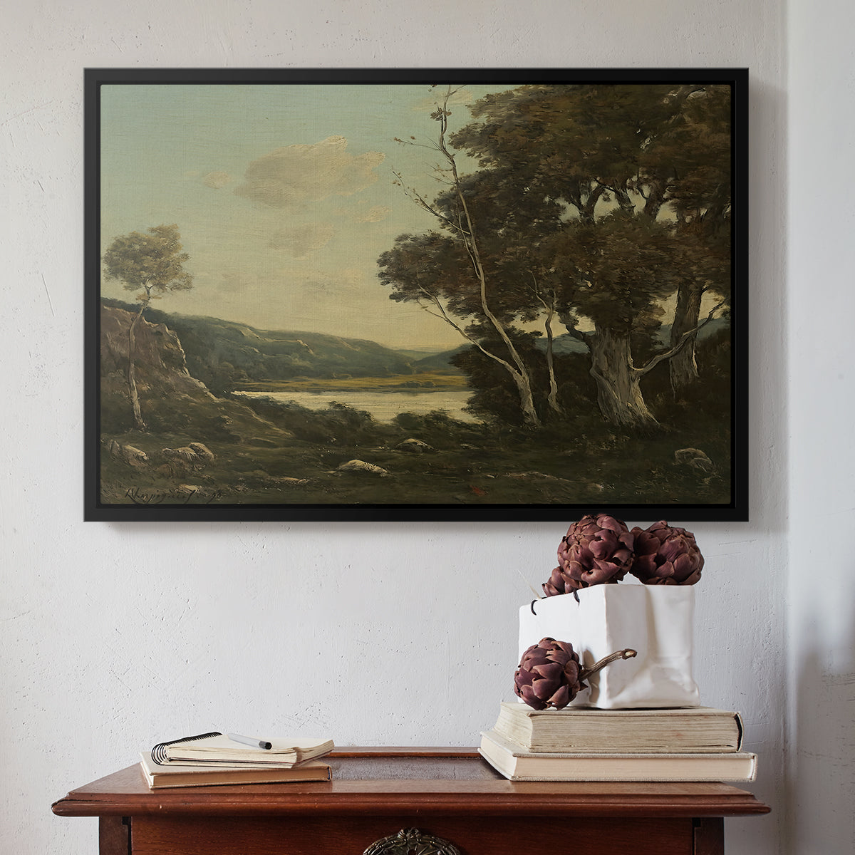 Landscape, 1898 - Floater Framed Canvas Print