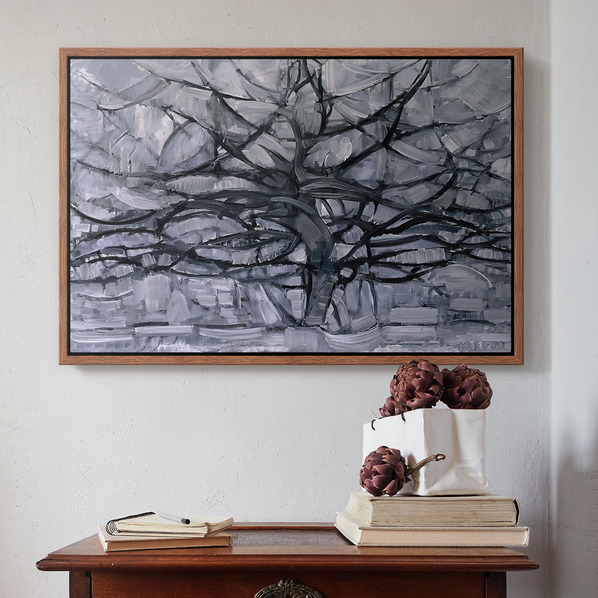 The Gray Tree, 1911 - Floater Framed Canvas Print