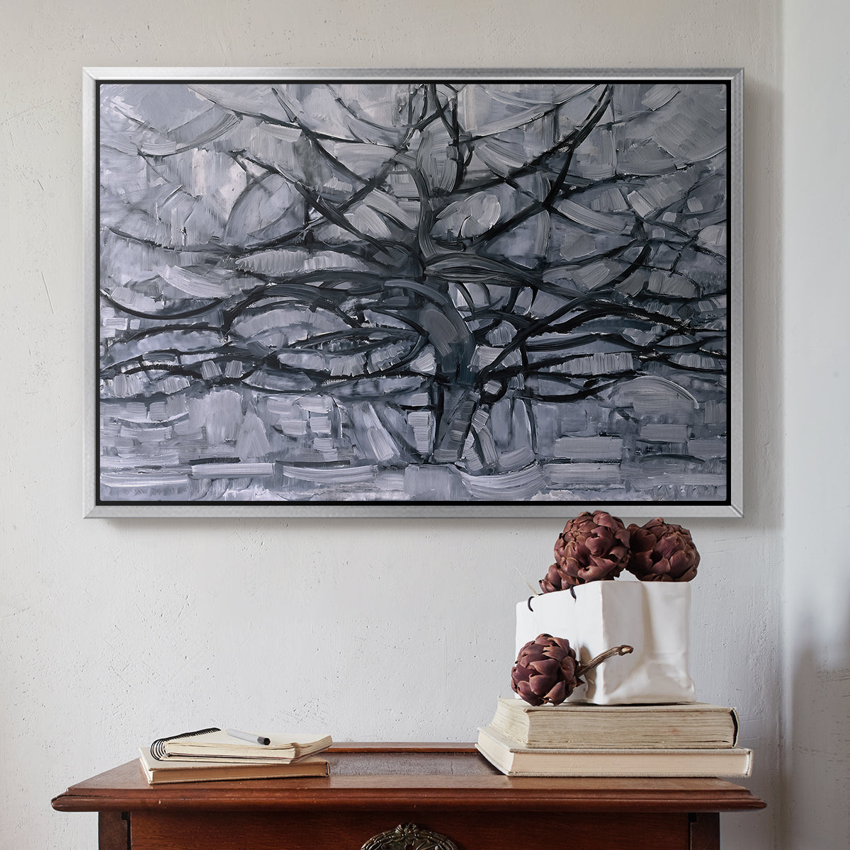 The Gray Tree, 1911 - Floater Framed Canvas Print