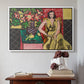 Seated Woman with a Vase of Amaryllis, 1941 - Floater Framed Canvas Print