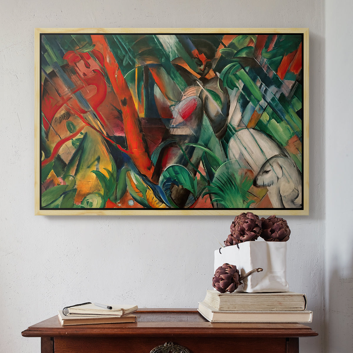 In the Rain, 1912 - Floater Framed Canvas Print