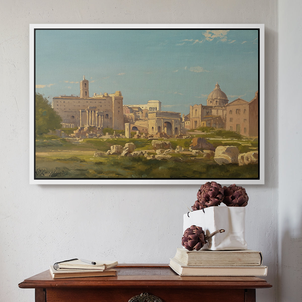 The Roman Forum, c. 1860 - Floater Framed Canvas Print