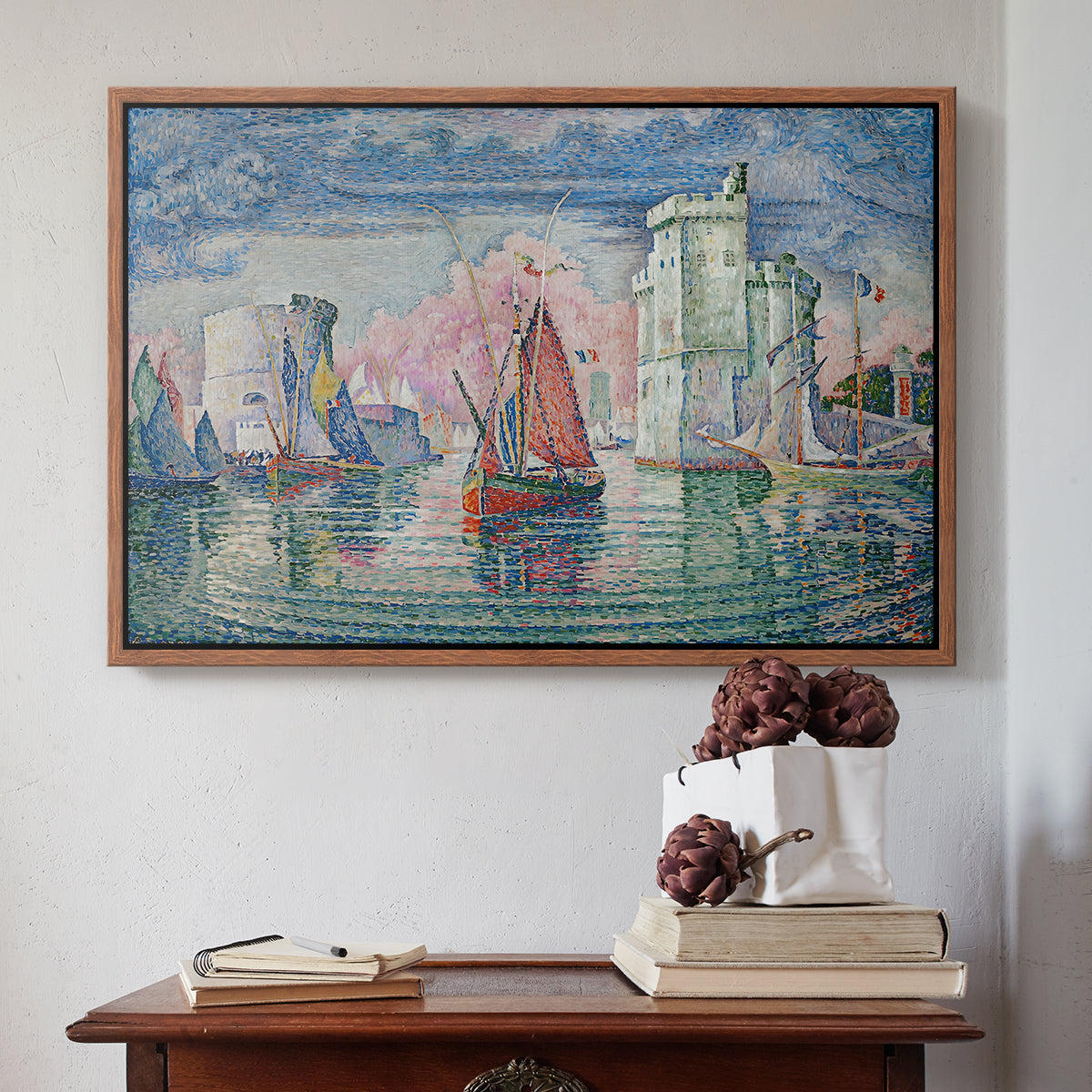 Entrance to the Port of La Rochelle, 1921 - Floater Framed Canvas Print