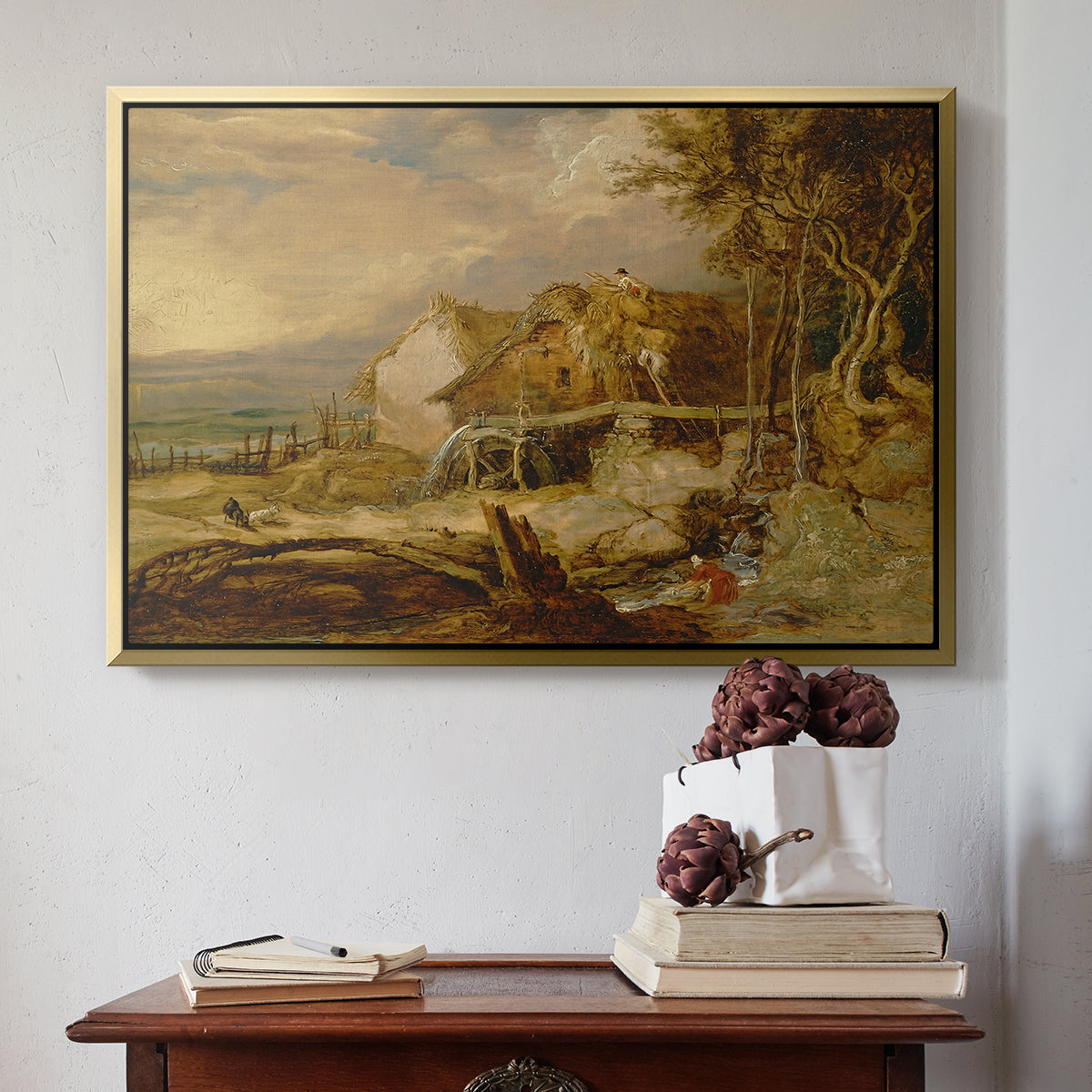 An Overshot Mill, c. 1802-1807 - Floater Framed Canvas Print