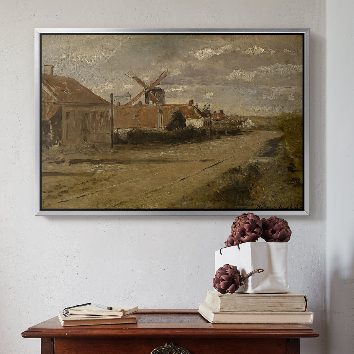 The Mill at Kiel, c. 1885-1888 - Floater Framed Canvas Print
