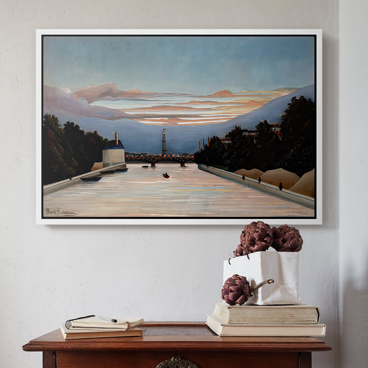 The Eiffel Tower, c. 1898 - Floater Framed Canvas Print