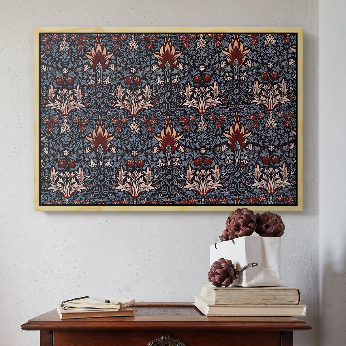 Snakeshead (Printed Textile), c. 1876 - Floater Framed Canvas Print