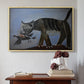 Cat Catching a Bird, 1939 - Floater Framed Canvas Print