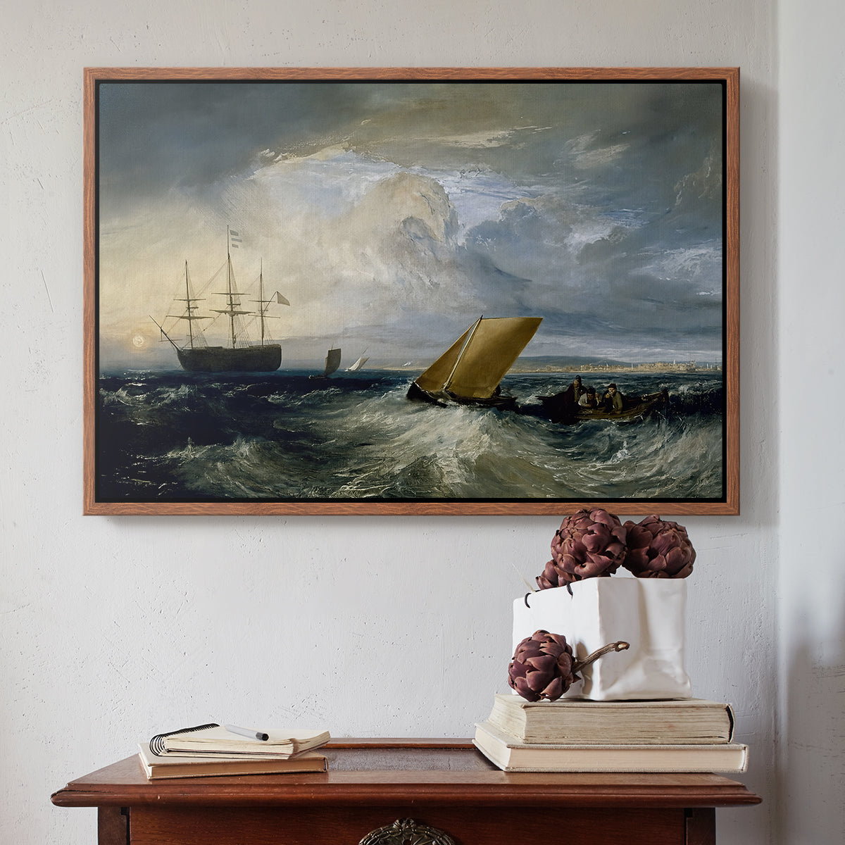 Sheerness as Seen from the Nore, 1808 - Floater Framed Canvas Print
