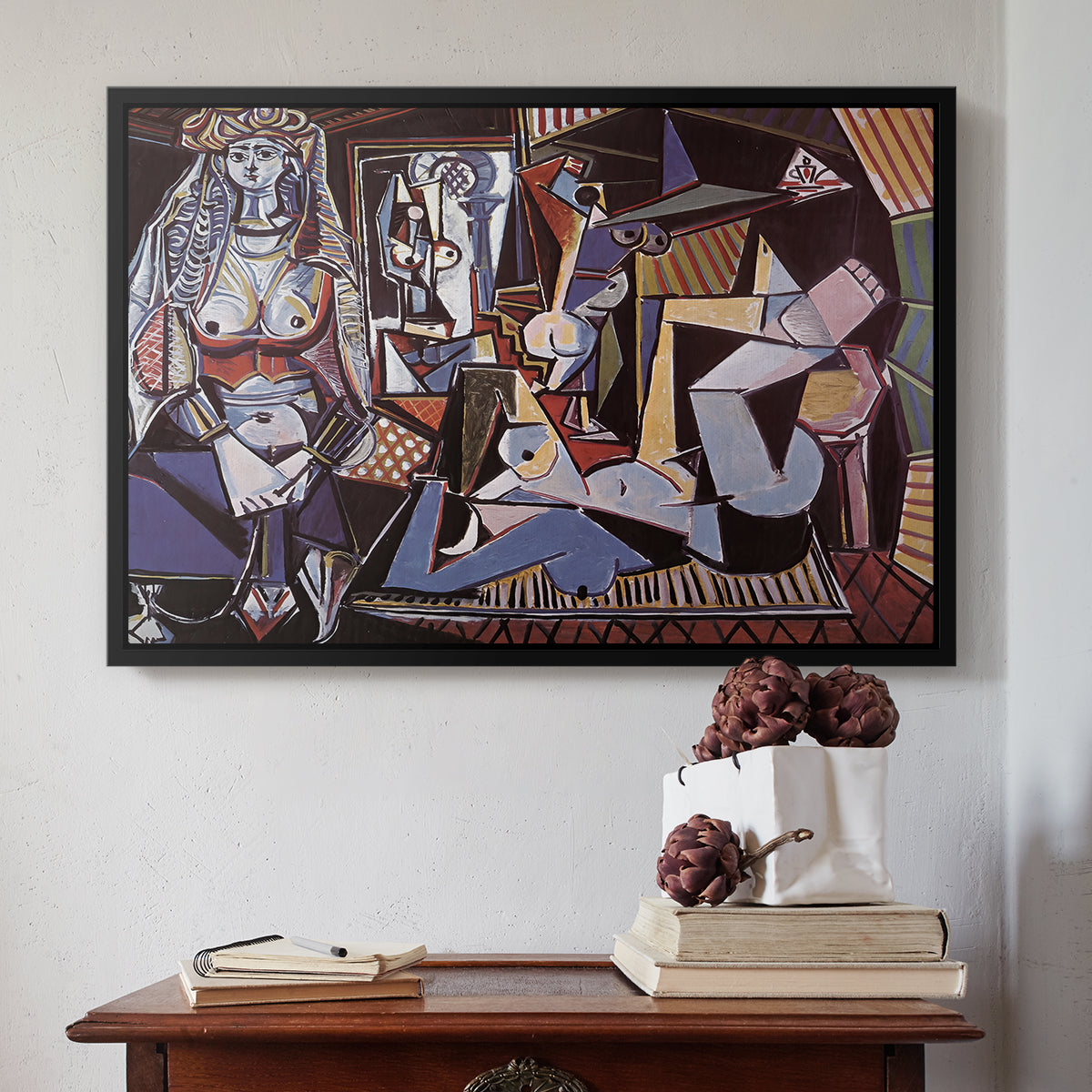 Women of Algiers (Version O), 1955 - Floater Framed Canvas Print