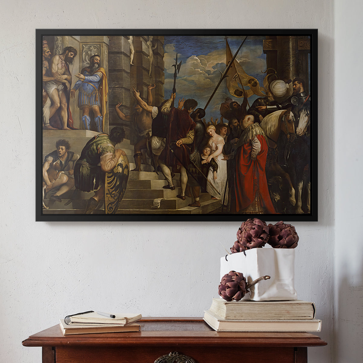 Ecce Homo, c. 1543 - Floater Framed Canvas Print