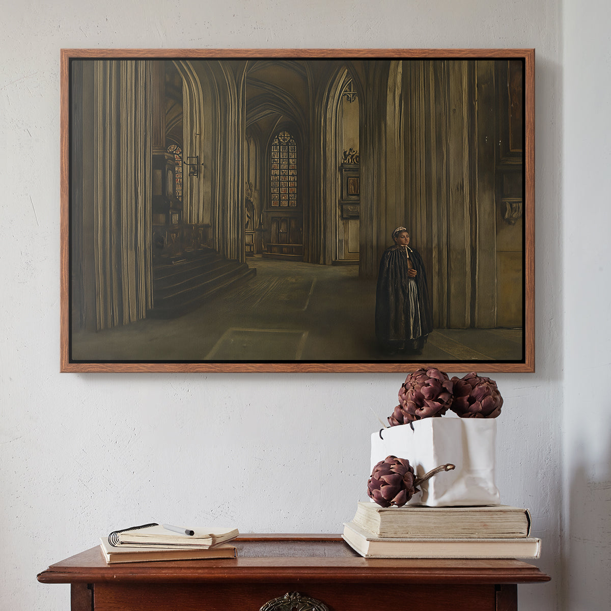 Interior of a Church, 1871 - Floater Framed Canvas Print
