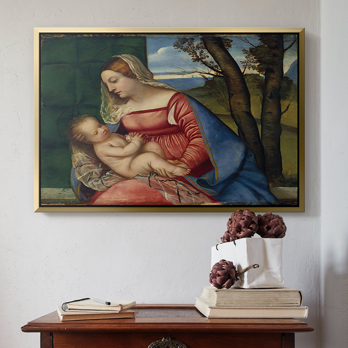 Madonna and Child, c. 1508 - Floater Framed Canvas Print