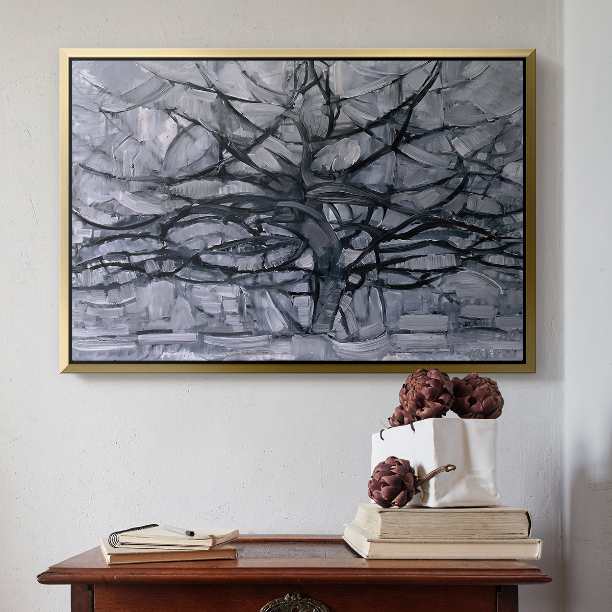 The Gray Tree, 1911 - Floater Framed Canvas Print