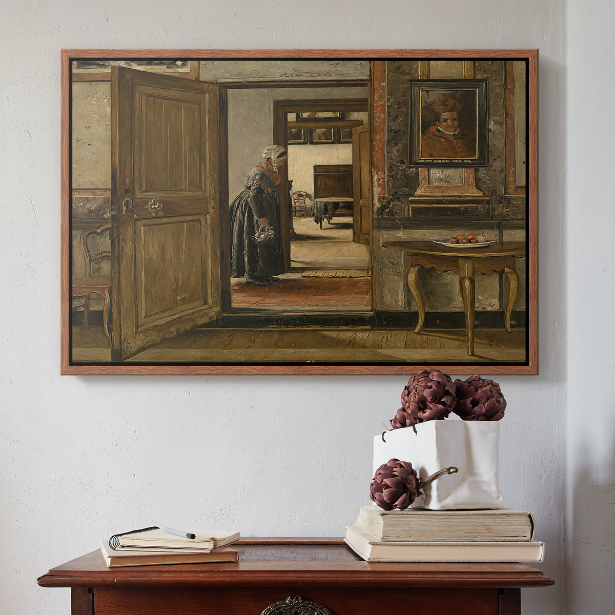 Interior of the Terninck Institution in Antwerp, 1884 - Floater Framed Canvas Print