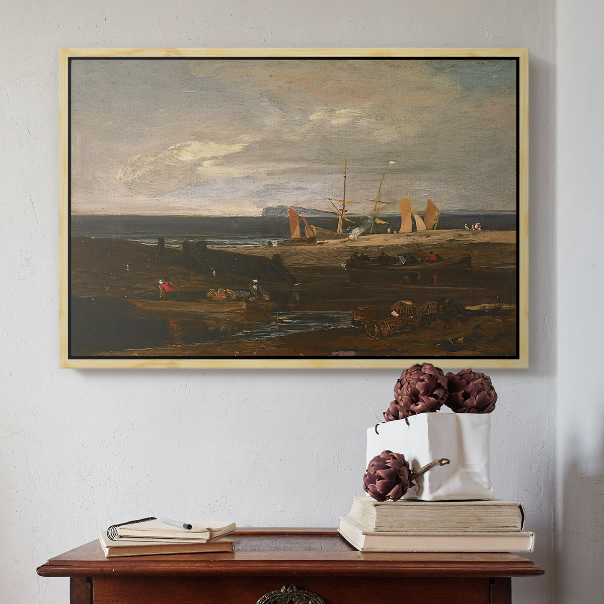 A Scene on the English Coast, c. 1798 - Floater Framed Canvas Print