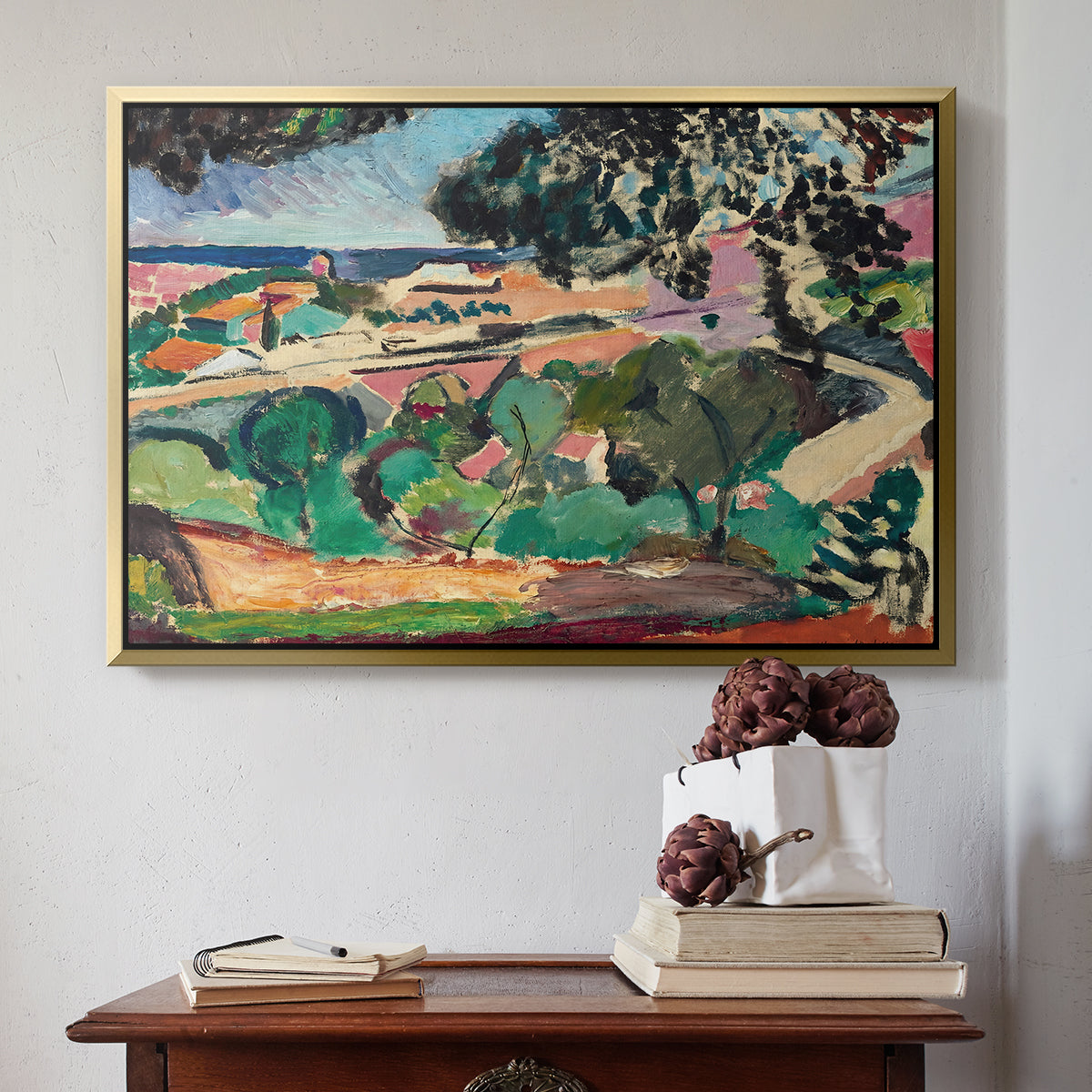 Landscape at Collioure, 1907 - Floater Framed Canvas Print
